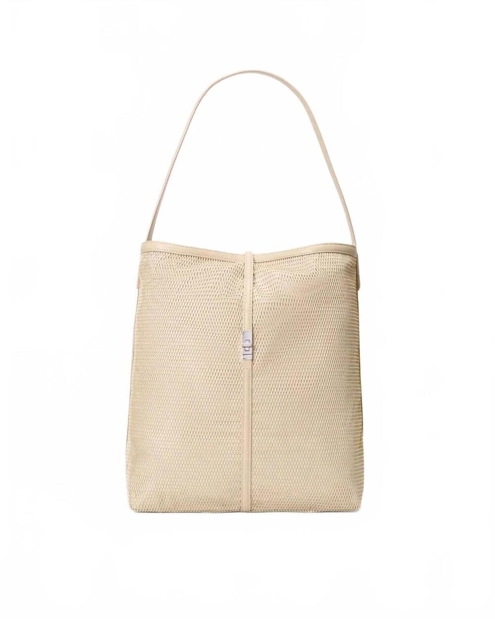 NEW MZ WALLACE women's mesh large astor hobo bag in buff